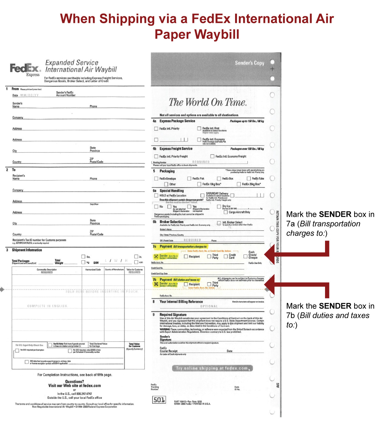 Fedex Freight International Air Waybill Form Form Res - vrogue.co